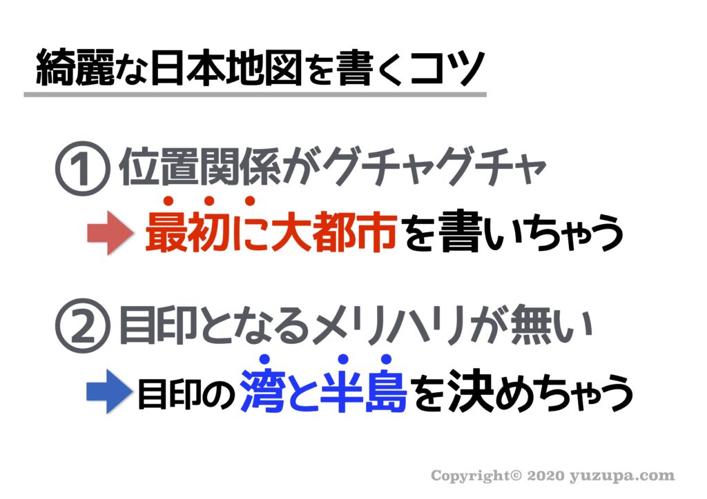 中学受験 日本地図の書き方 きれいな日本地図を書くシンプルな方法 かるび勉強部屋